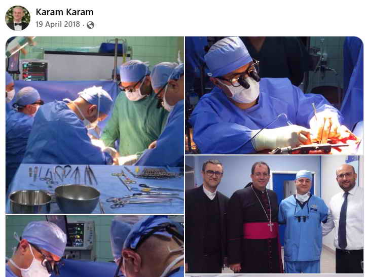 First open-heart surgery performed at Our Lady of Zgharta University Hospital by Dr. Karam Karam – April 2018